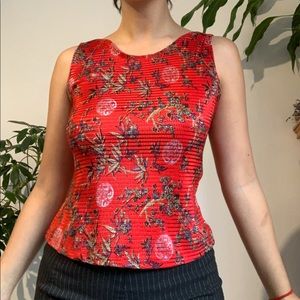 Vintage Dynamite sleeveless oriental style top